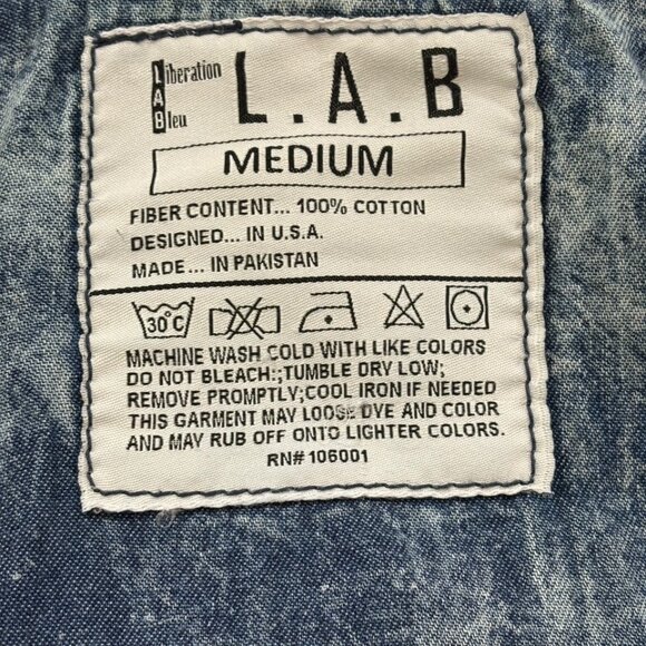 Vintage Denim Moto Jacket Size Medium - Picture 13 of 16